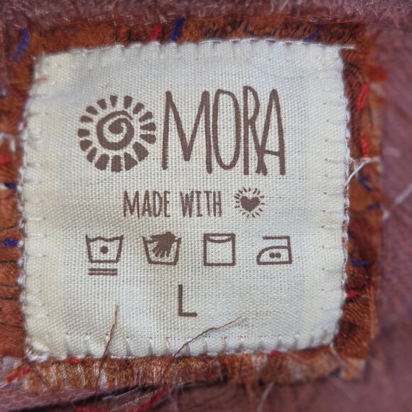 Mora Oversized Boho Hippie Hoodie Sweatshirt Peace Sign Large - Picture 3 of 12